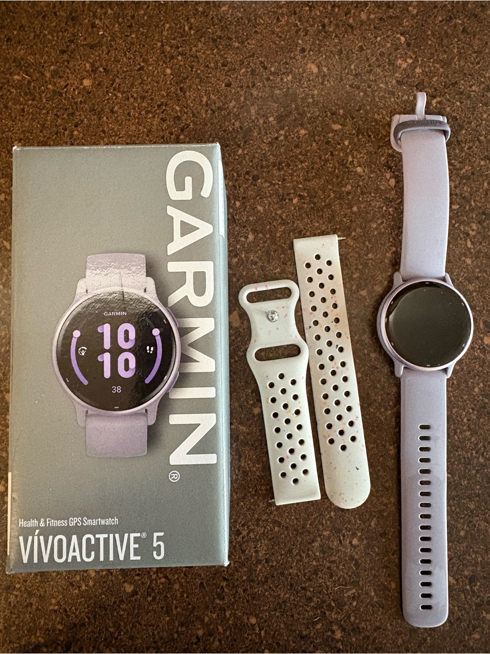 garmin vívoactive 5 Lavender Purple GPS Smartwatch with Extra Bands